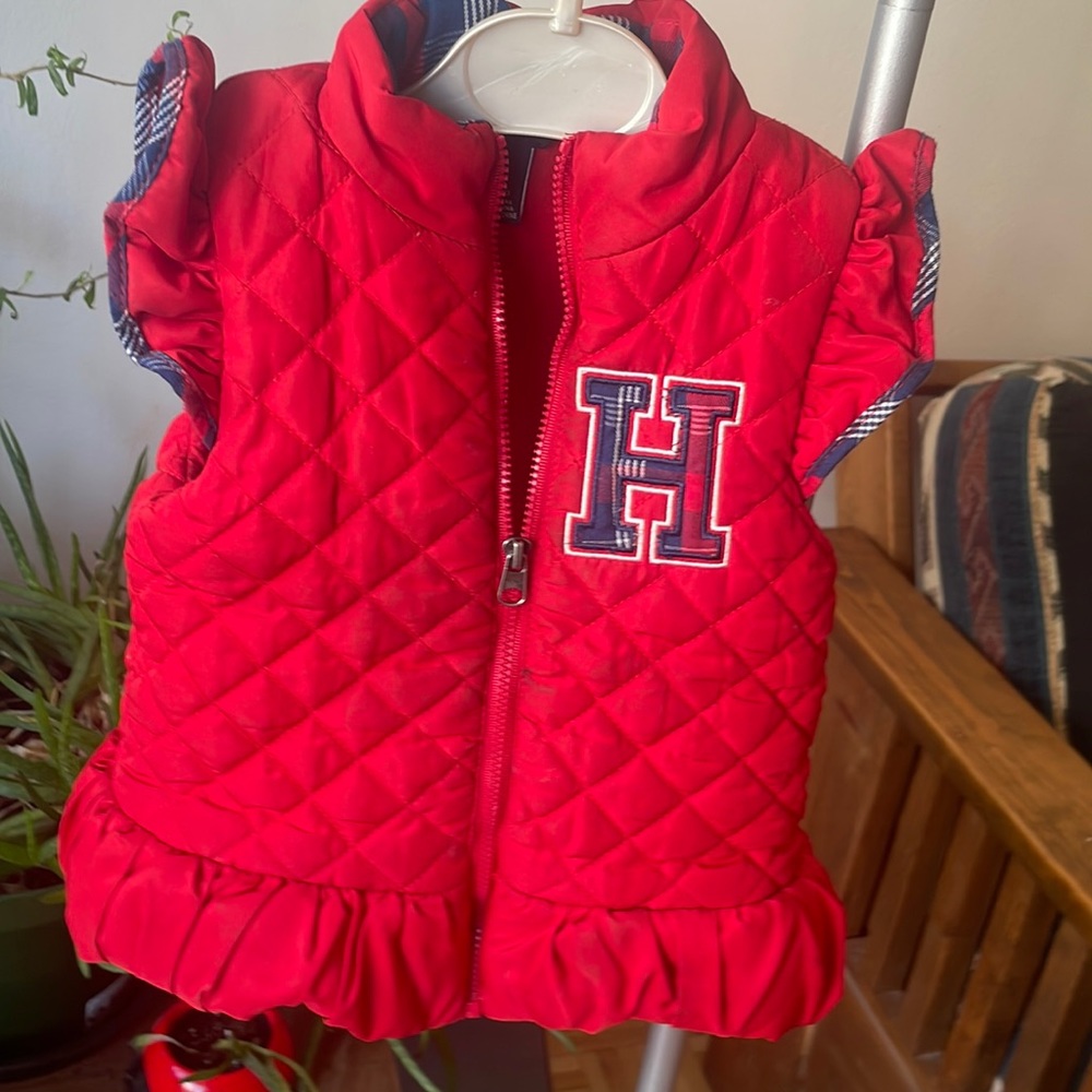 Tommy Hilfiger toddler girl red vest